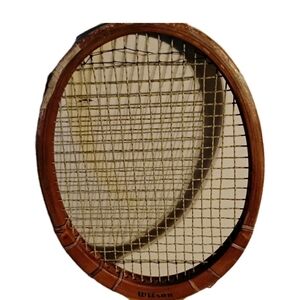 Vintage Wilson Jack Kramer Autograph Wooden Tennis Racquet Grip Good Shape Brown